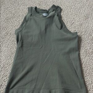Sage Athleta Ribbed Tank